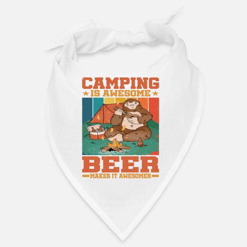 Camping Is Awesome, Beer Makes It Awesomer 2 Bandana