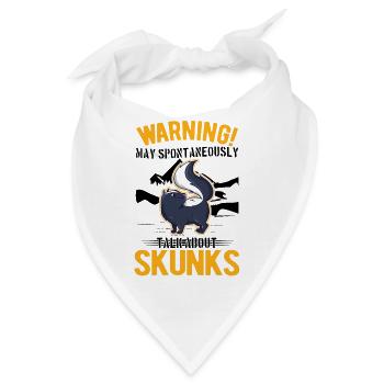 Warnung Stinktier Besitzer Skunk - Bandana - Weiß - Vorne