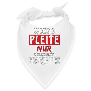 WIESO PLEITE - Bandana - Weiß - Vorne