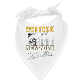 ROSTOCK IST WIE NEW YORK - Bandana - Weiß - Vorne