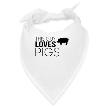 Typ Schwein Spruch - Bandana - Weiß - Vorne