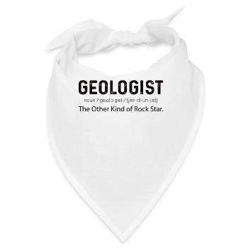 Geologe Erdkruste Naturwissenschaften Gestein Fels - Bandana - Weiß - Vorne