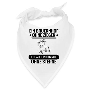 Ziege Ziegenbock Bock - Bandana - Weiß - Vorne