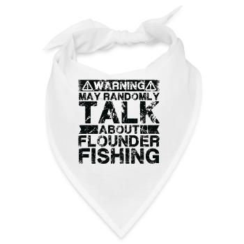Angeln - Flunderfisch - Bandana - Weiß - Vorne