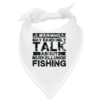 Fischen - Muskellunge Fisch - Bandana - Weiß - Vorne