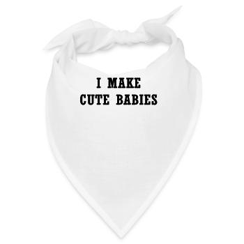 I make cute babies - Bandana - Weiß - Vorne