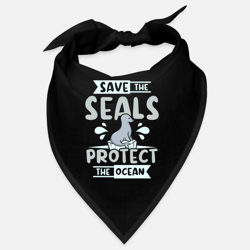 Save te seals protect the ocean Bandana