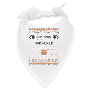Gruseliger und gruseliger Friseur - Bandana - Weiß - Vorne