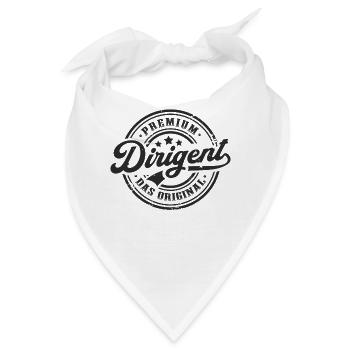 Dirigent Original Lustiges Dirigenten - Bandana - Weiß - Vorne