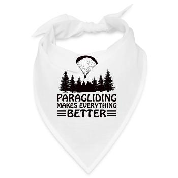 Paragliding Gleitschirmflieger Fallschirm Para - Bandana - Weiß - Vorne