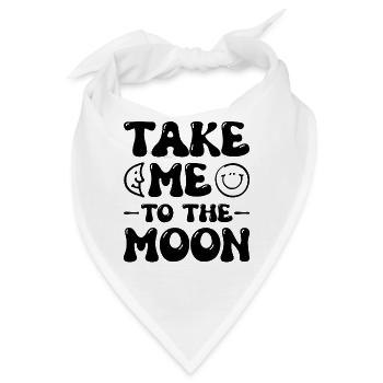 Mond / Halbmond - Bandana - Weiß - Vorne