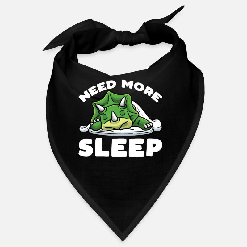 Need More Sleep Triceratops Dinosaurs Bandana