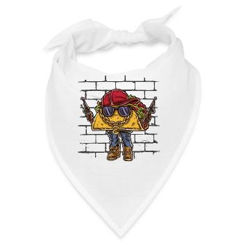 Lustiger Taco-gangster-stil - Bandana - Weiß - Vorne