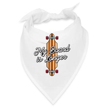 Mein Board Ist Longboarder - Bandana - Weiß - Vorne