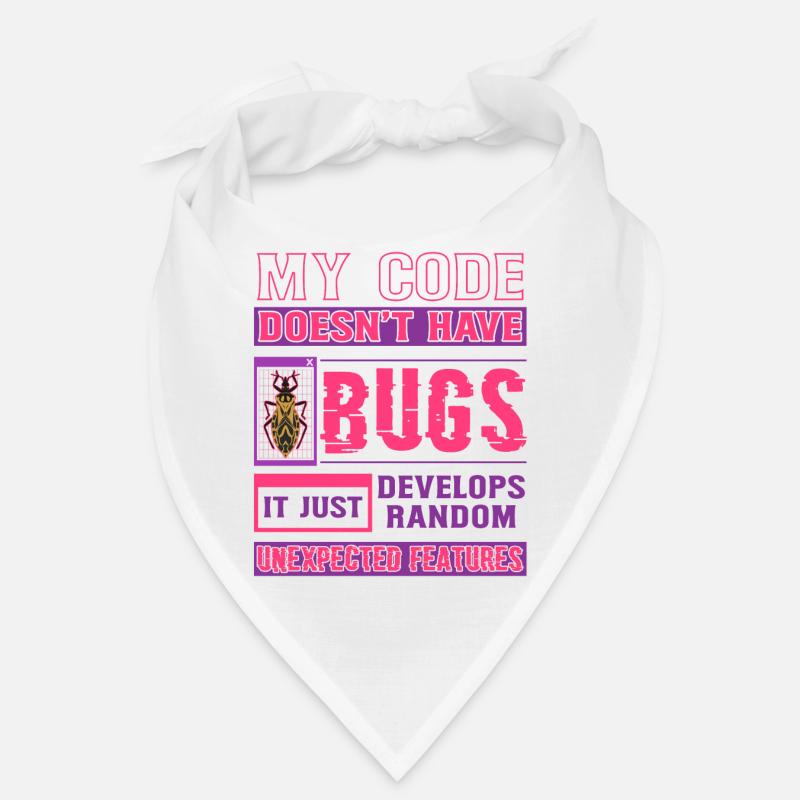 Developer My Code Has No Bugs Funny Coding Bandana