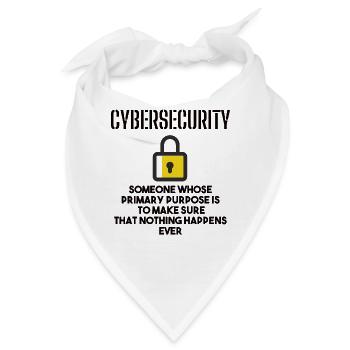 Cybersecurity - IT-Sicherheit Informatiker - Bandana - Weiß - Vorne
