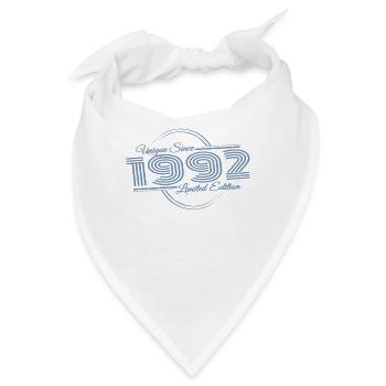 Einzigartig seit 1992 Retro Sprüche  - Bandana - Weiß - Vorne