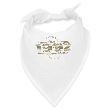 Einzigartig seit 1992 Retro Sprüche - Bandana - Weiß - Vorne