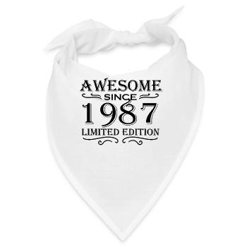 1987 - Jahrgang 1987 - Bandana - Weiß - Vorne