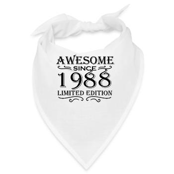 1988 - Jahrgang 1988 - Bandana - Weiß - Vorne