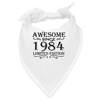 1984 - Jahrgang 1984 - Bandana - Weiß - Vorne