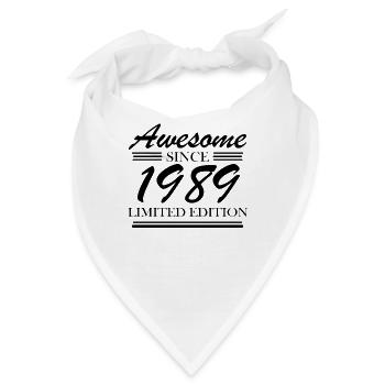 1989 - Jahrgang 1989 - Bandana - Weiß - Vorne