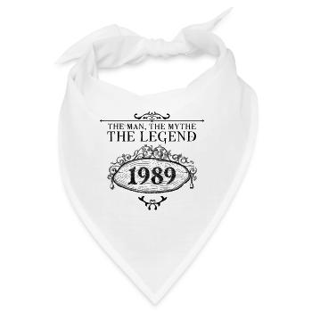 1989 | Die Legende seit 1989 Geburtstag - Bandana - Weiß - Vorne