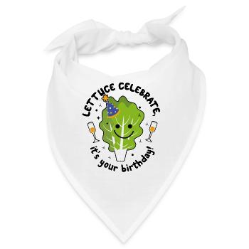 Veganer Salat Geburtstag Gruß Natal Day - Bandana - Weiß - Vorne