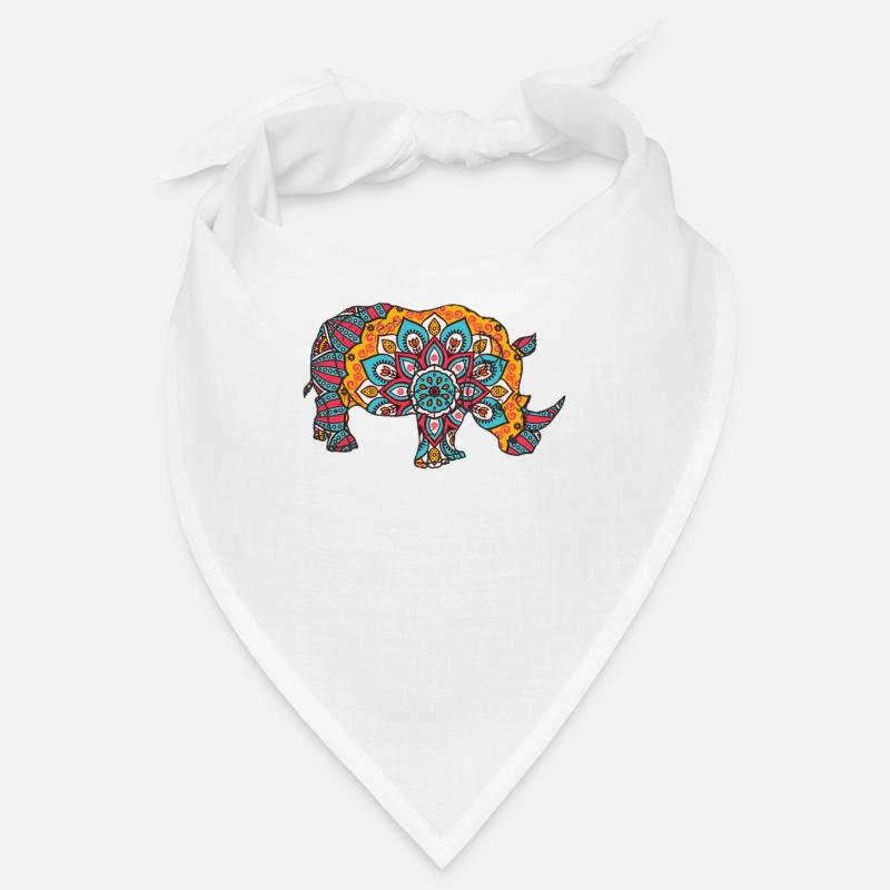 Mandala Rhino Geometre Pattern Bandana