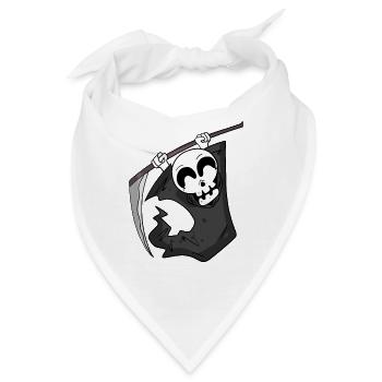 Sensenmann freut sich - Bandana - Weiß - Vorne