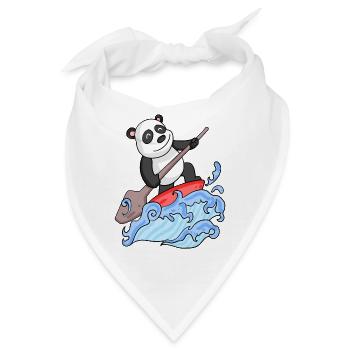 Stand Up Paddling Panda - Bandana - Weiß - Vorne