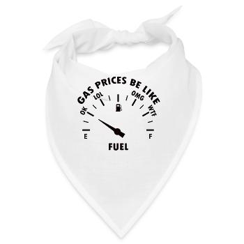 Energiepauschale Öl Tankanzeige tanken Rabatt Auto - Bandana - Weiß - Vorne