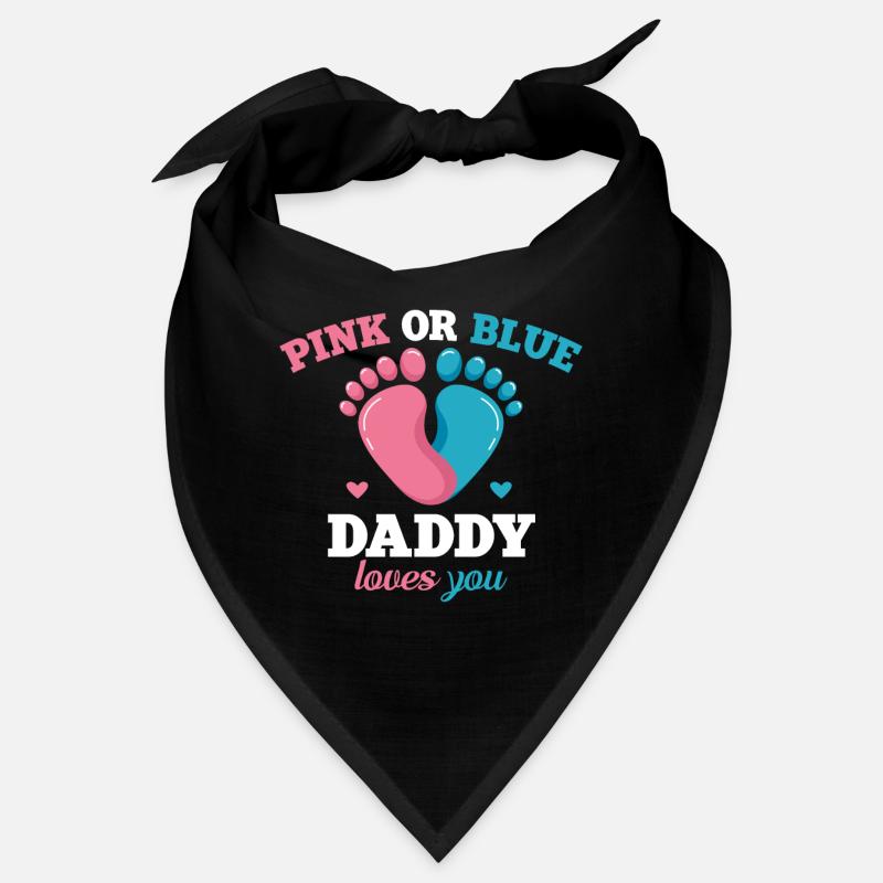 Pink Oder Blue Daddy Liebt Dich Vater Geschlecht Bandana