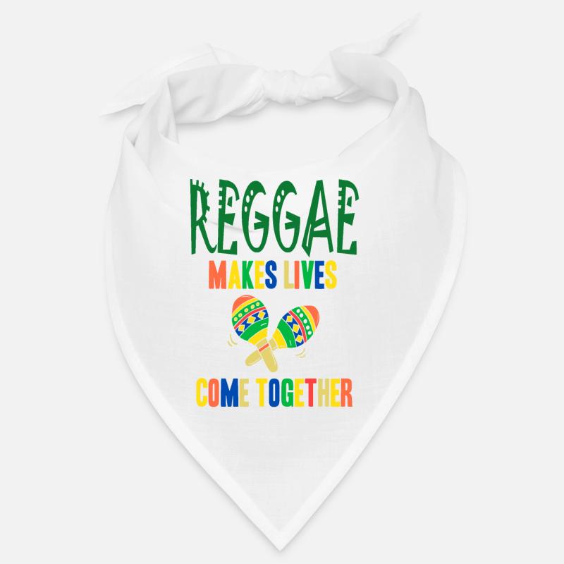 Reggae Makes Lives Come Together Cool Reggae - Bandana - Weiß