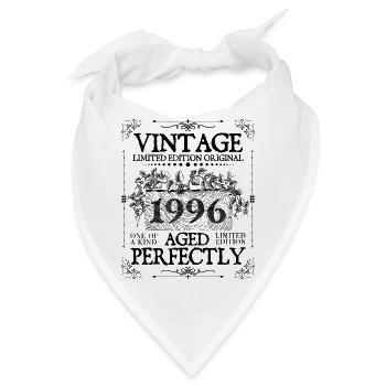 1996 | Vintage Aged Perfectly seit 1996 Geburtstag - Bandana - Weiß - Vorne