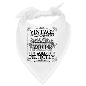 2004| Vintage Perfekt gealtert seit 2004 Geburtstag - Bandana - Weiß - Vorne