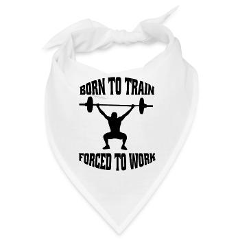Fitness Sportler Bodybuilder Muskel Krafttraining - Bandana - Weiß - Vorne