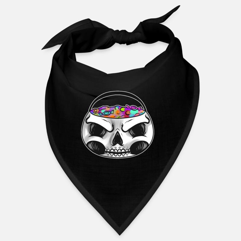 Sweets Bucket Scary Skeleton Sweets Collecting On Bandana