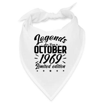 LEGENDS ARE BORN IN OKTOBER 1969 - Jubiläum gif - Bandana - Weiß - Vorne