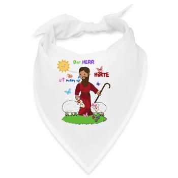 Der gute Hirte - Bandana - Weiß - Vorne