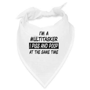 Multitasker piss and poop - Bandana - Weiß - Vorne