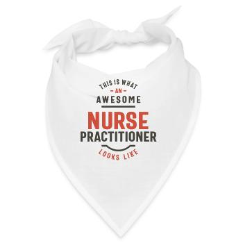 Lustige tolle Krankenschwester Praktiker Job Beruf - Bandana - Weiß - Vorne