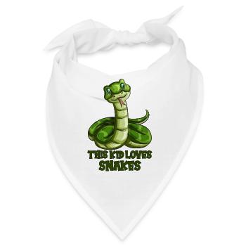 Kind Schlangenoutfit Schlangen Snake Natter Python - Bandana - Weiß - Vorne
