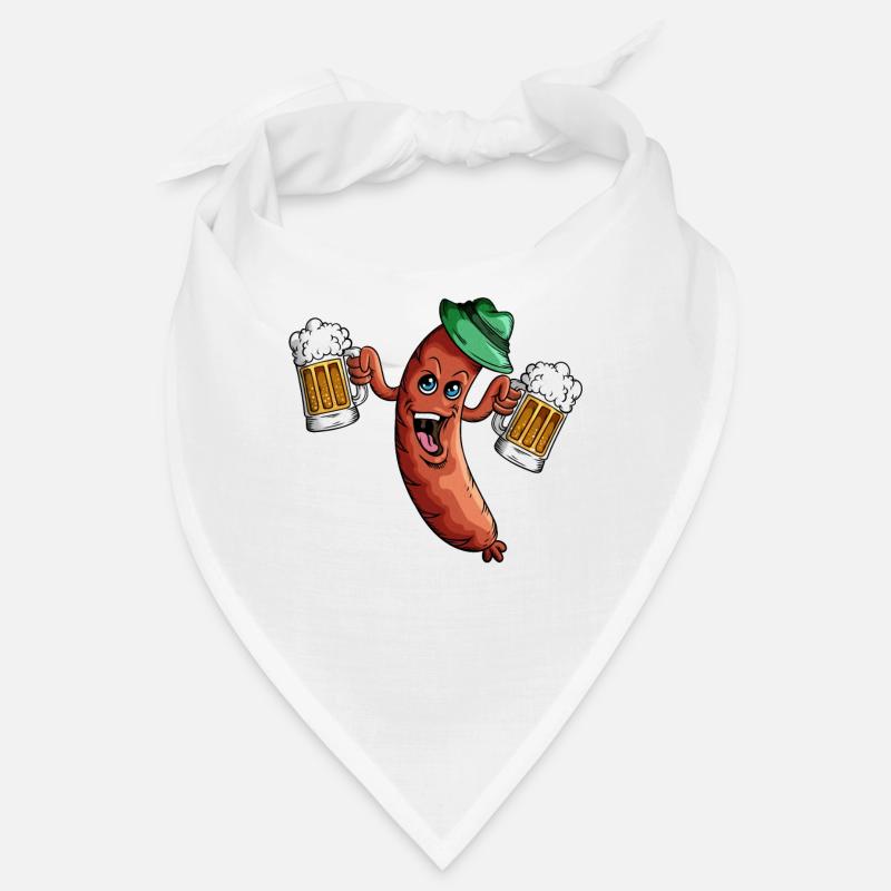 Feiertag Biertrinken Biergarten Würstchen Roster Bandana