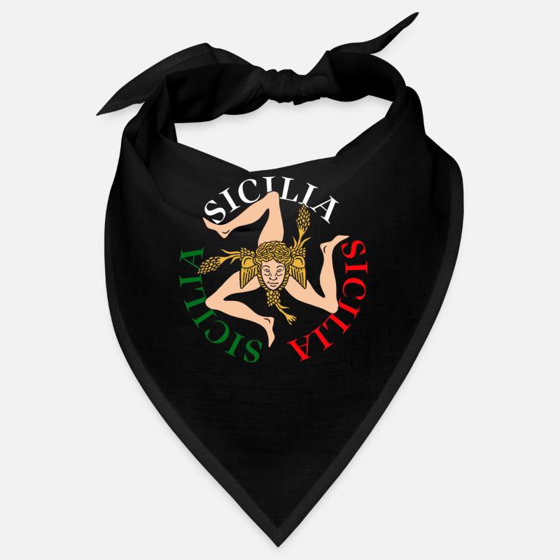 Drapeau de la Sicile Sicile Palerme Italie Bandana