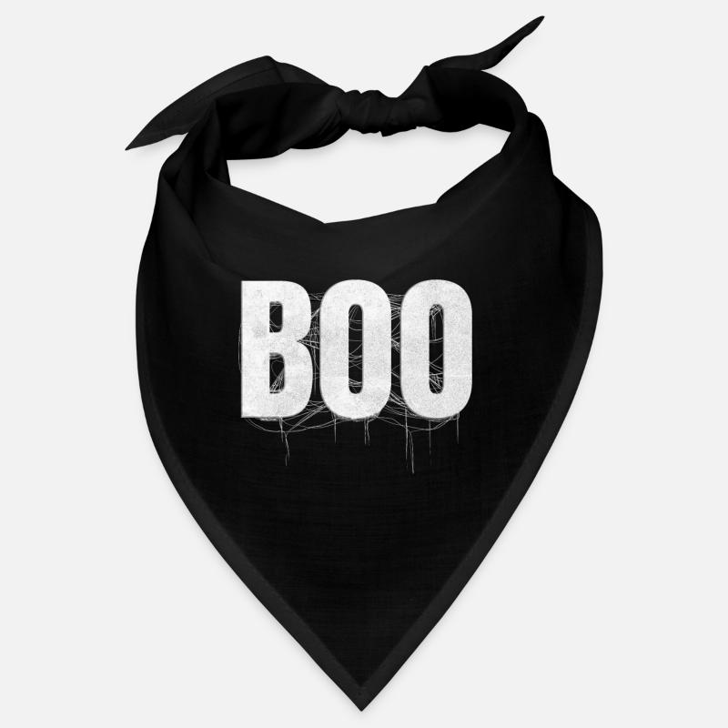 Letters Write The Word Boo With Spider Web On Bandana