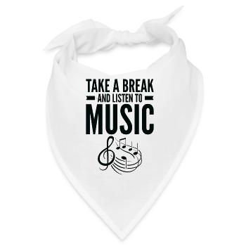 Serenity Music Lover Entspannende Pause - Bandana - Weiß - Vorne