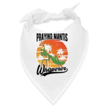 Gottesanbeterin Flüsterer Mantis Fangschrecke - Bandana - Weiß - Vorne