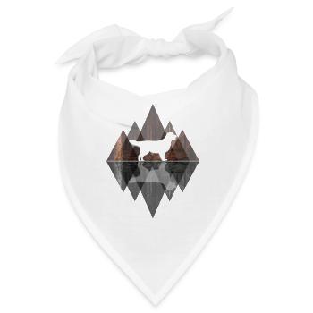 Golden Retriever Abstrakt - Hundeliebhaber - Bandana - Weiß - Vorne