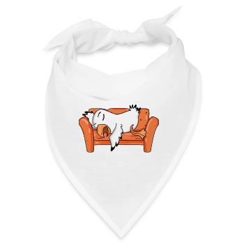 Möwe Müde Schlafen Schlaf - Bandana - Weiß - Vorne